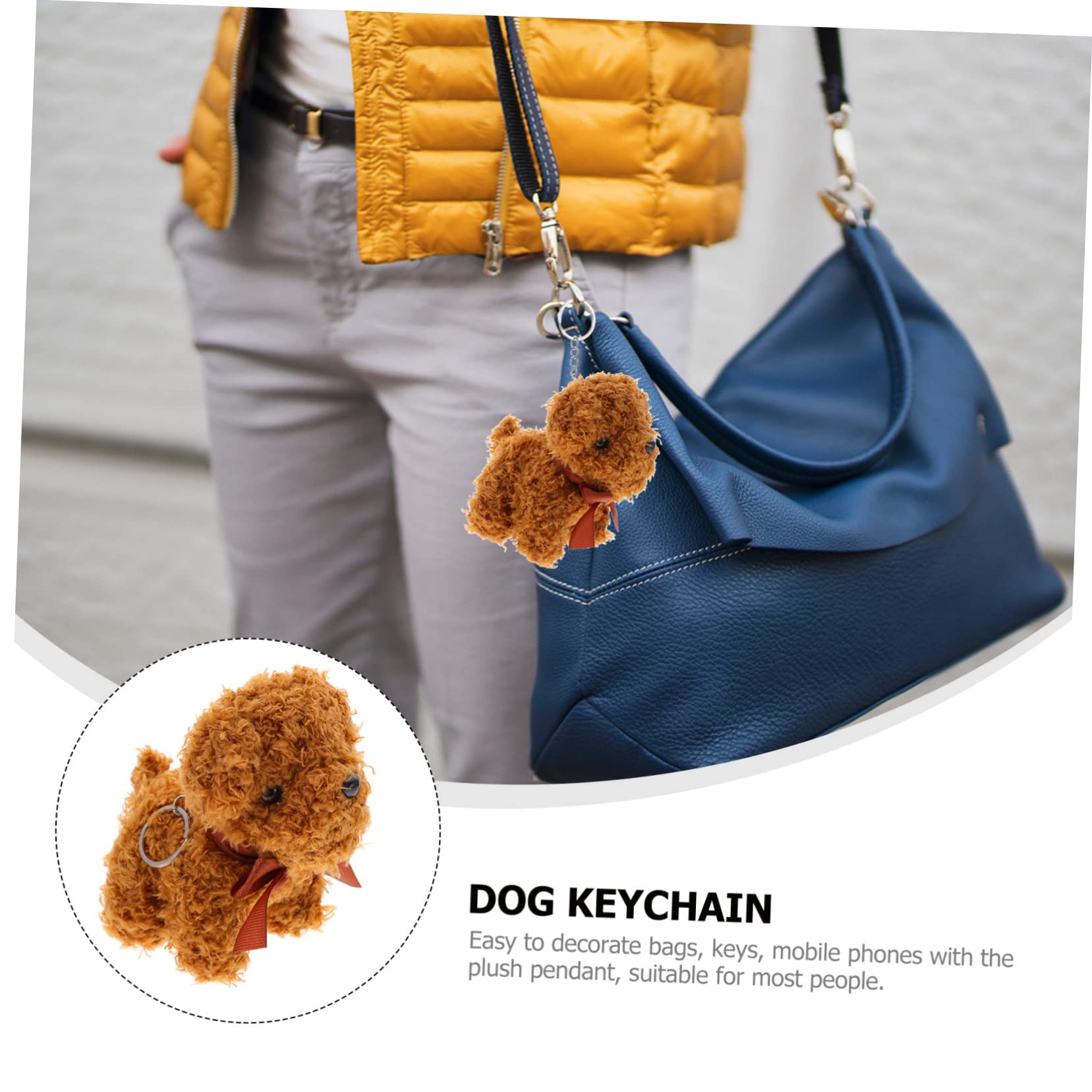 UPKOCH 10pezzi Portachiavi Animali Peluche Ciondolo Per Zaini Con Cagnolino Di Peluche Accessori Chic e Originali Per Chiavi e Borse Per Amanti Degli Animali