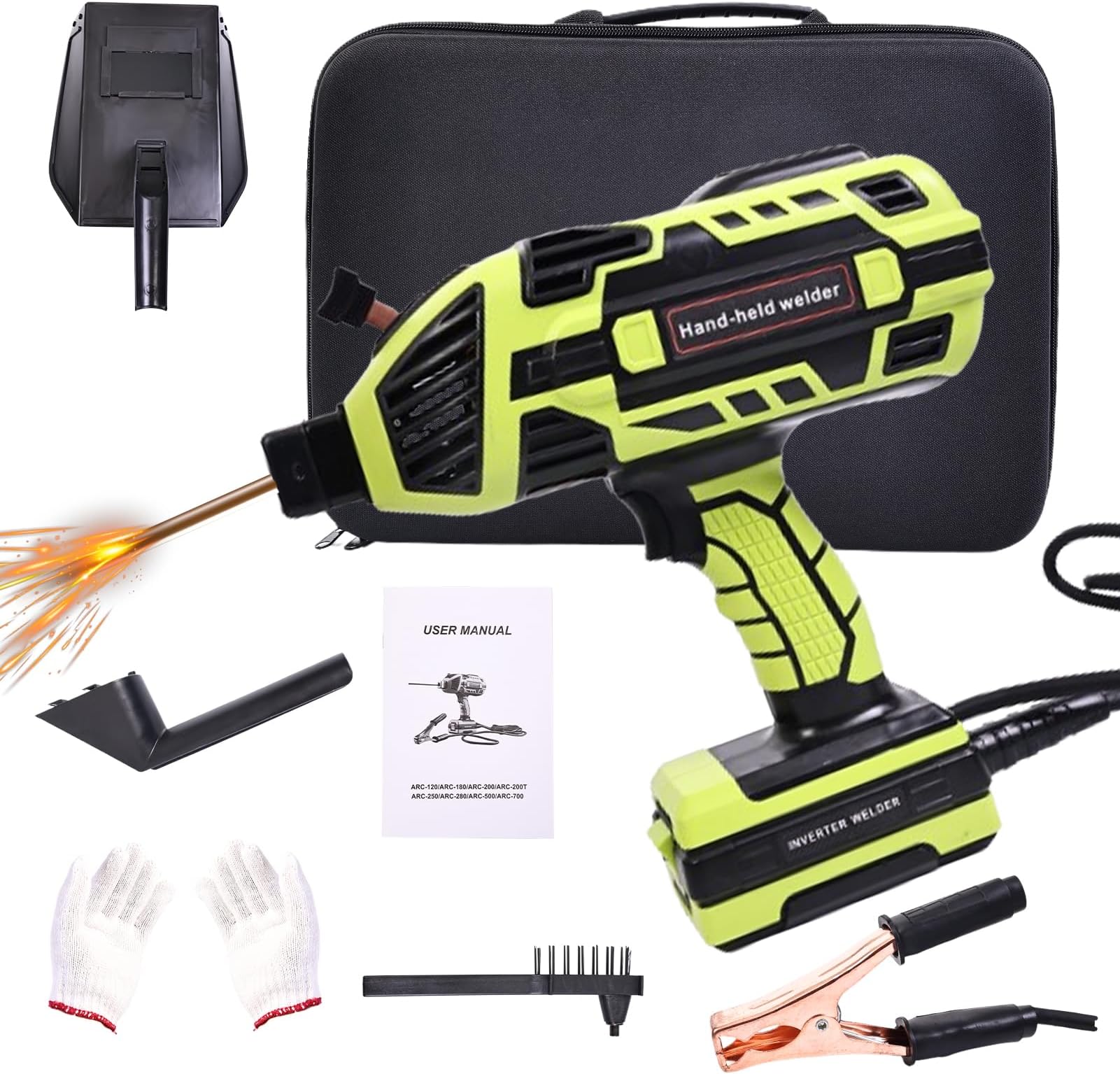 Handheld Welding Machine,110v Handheld Welder with IGBT Inverter and 6