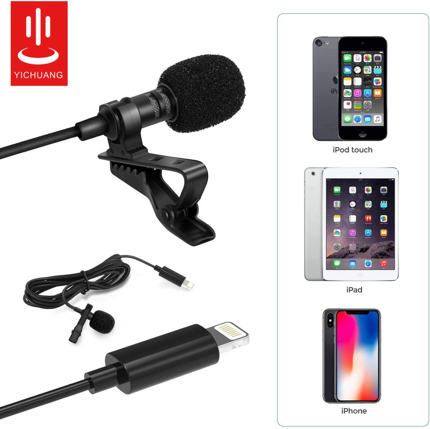 Microphone Professional for iPhone Grade Lavalier Lapel