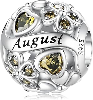 HappyStar Sterling Silver Four-Leaf Clover Birthstone Charm