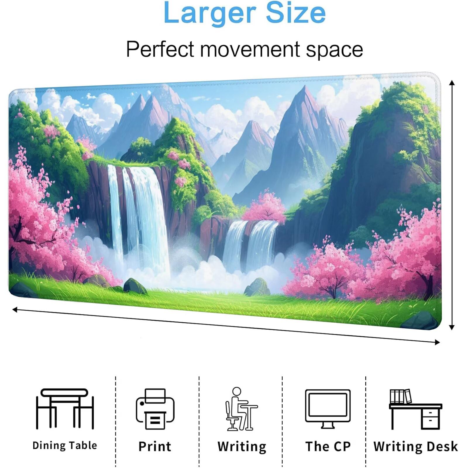 Podkładka pod mysz krajobrazową XXL jesień 1500 x 800 x 4 mm podkładka pod mysz dla graczy, podkładka pod mysz do laptopa, podkładka pod mysz i podkładka pod mysz do laptopa, podkładka pod mysz i