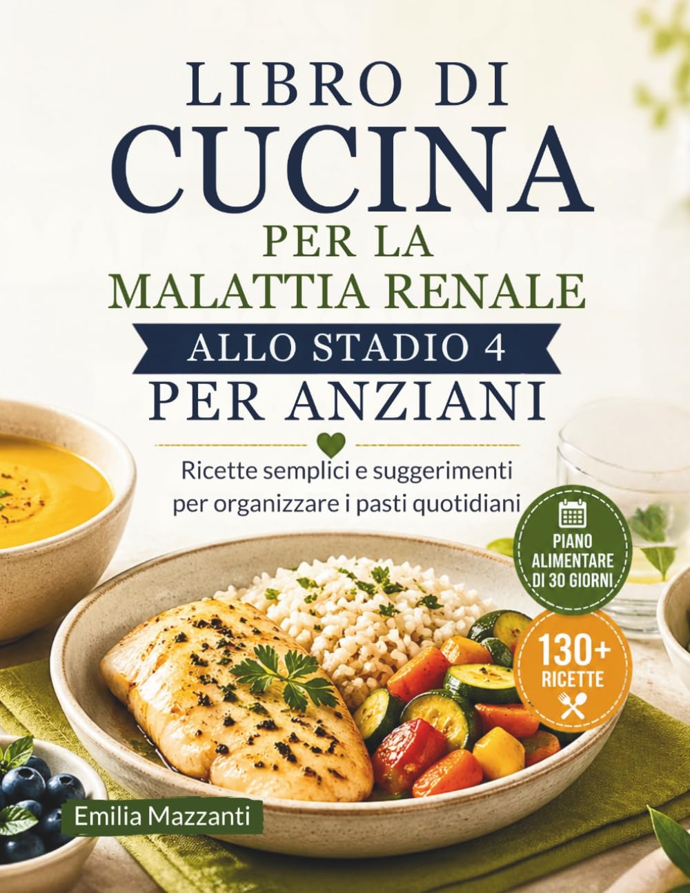 LIBRO DI CUCINA PER LA MALATTIA RENALE ALLO STADIO 4 PER ANZIANI: Ricette semplici e suggerimenti per organizzare i pasti quotidiani