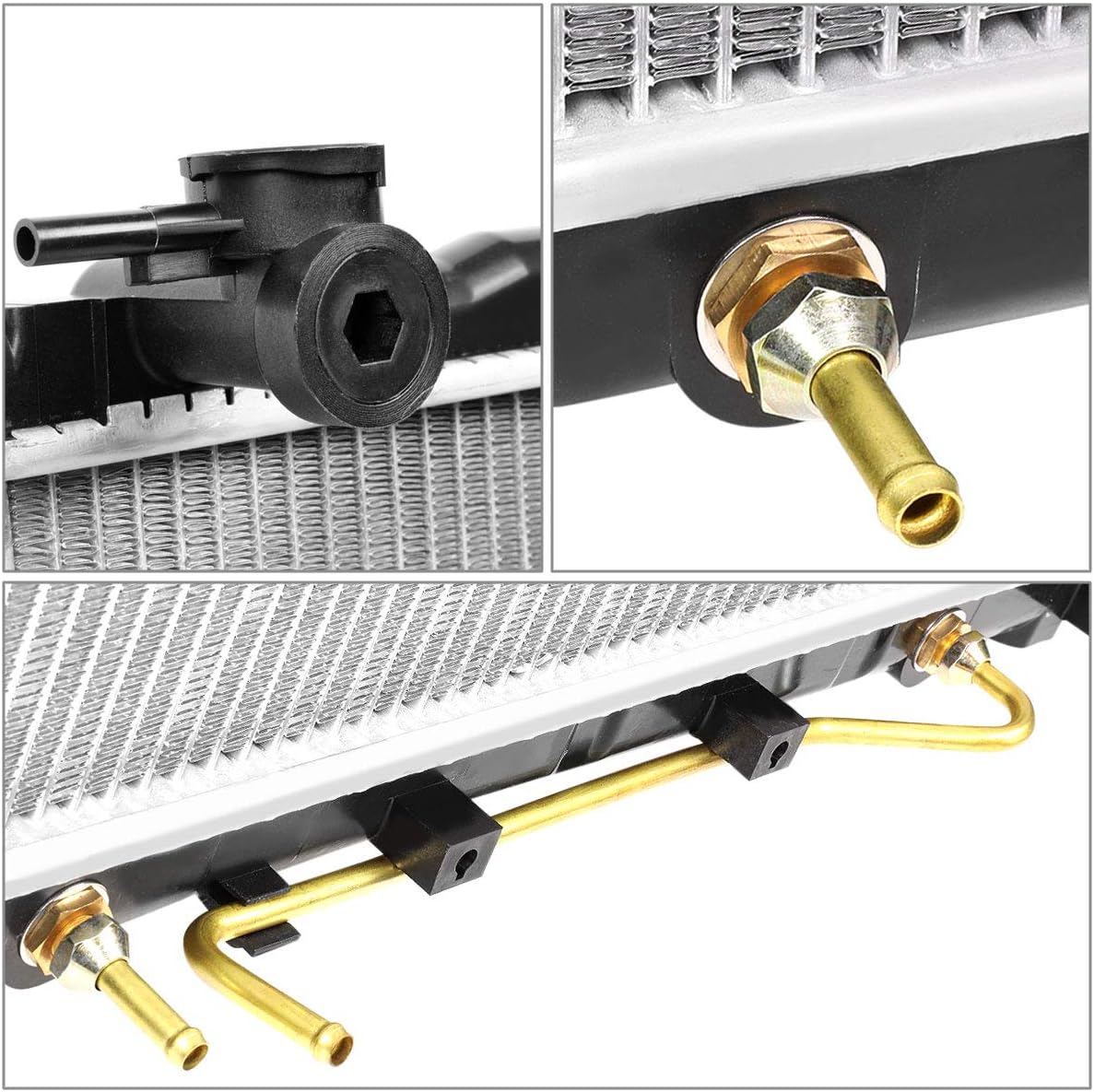 DPI-1897 OE Factory Style Aluminum Core Radiator Compatible with 96-01 Elantra/Tiburon AT/MT