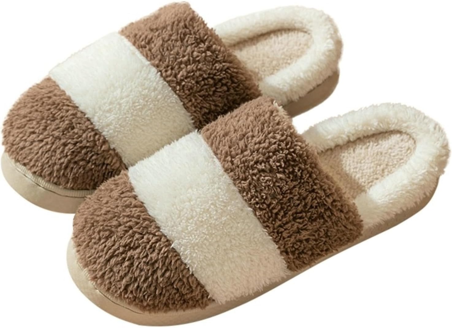 Women's household plush slippers Couple's winter plush cotton warm anti-skid indoor cotton slippers