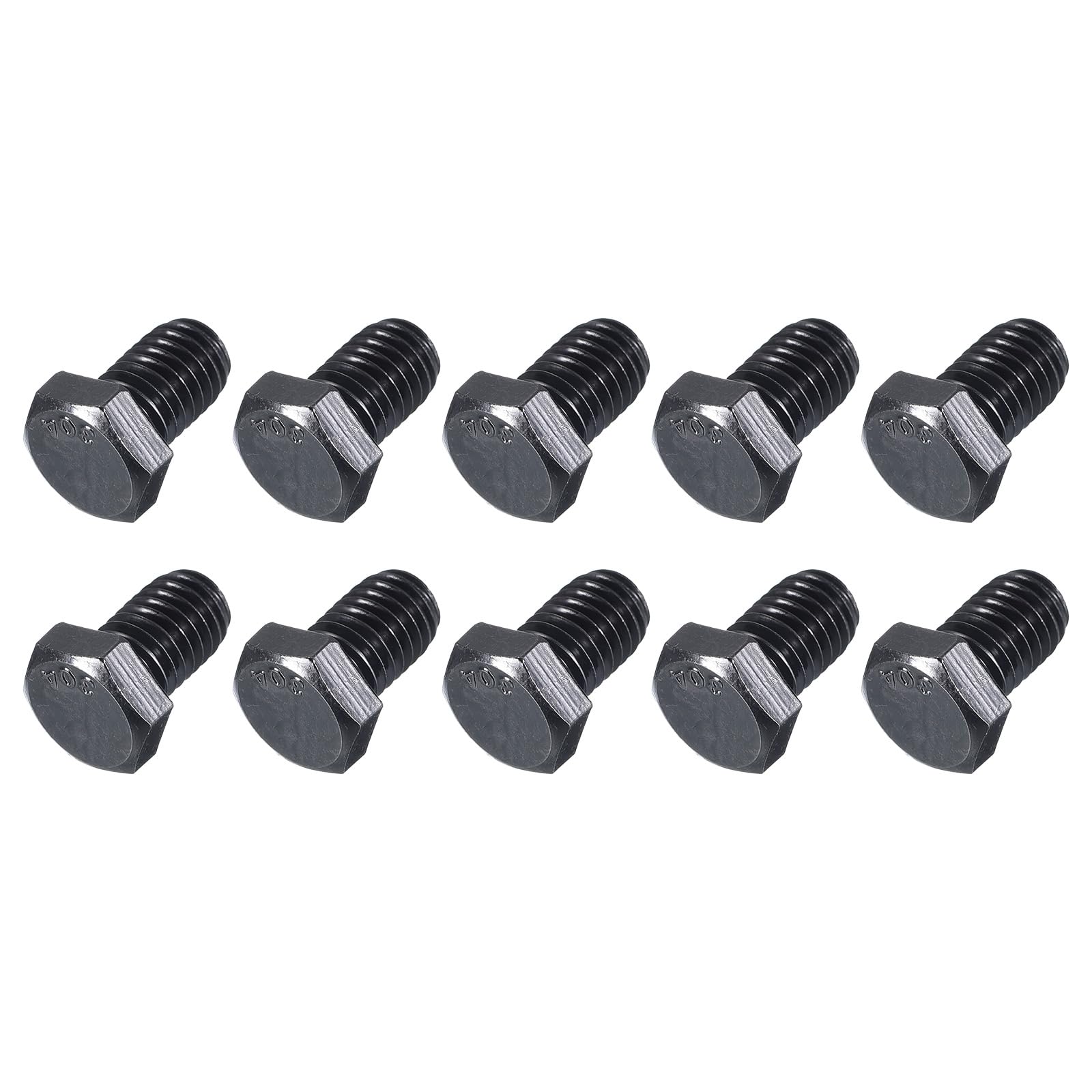 METALLIXITY Hex Head Bolts (3/8-16 x 5/8") 10Pcs, 304 Stainless Steel 18-8, Fully Threaded, External Hex Drive