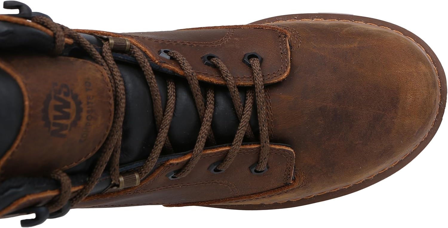 Northside NWS Men's Garner Wedge Mid Waterproof Soft Toe leather Mens Work Boots - Image 4