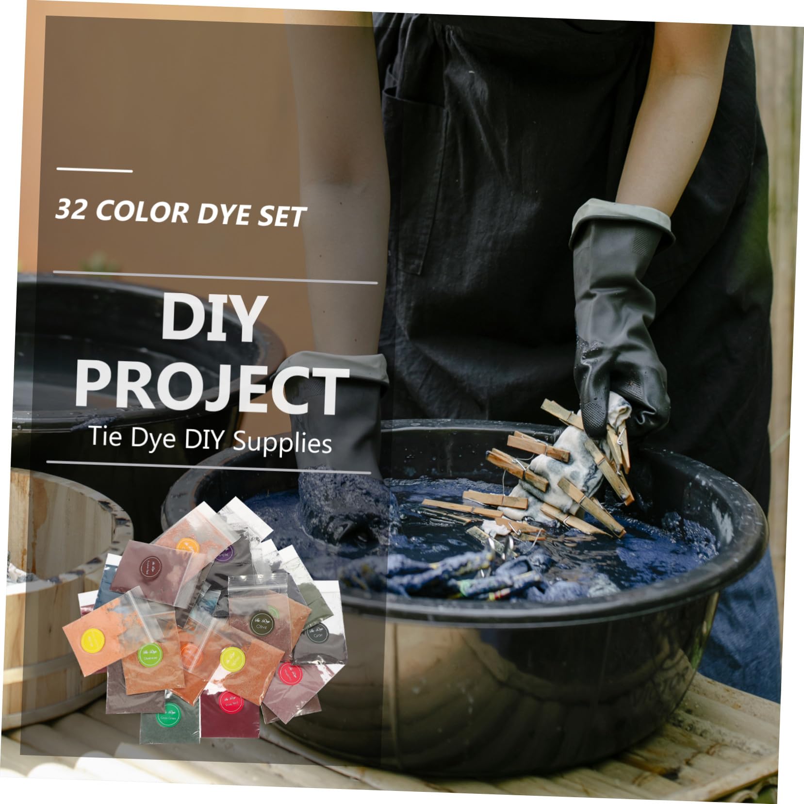 Gadpiparty 2 Stück Teiliges Tie Dye Pulver Bunte Farben Textilfärbemittel für Leuchtende Permanente Farbpulver zum Färben von Kleidung für DIY Batikpartys und Sommer-events