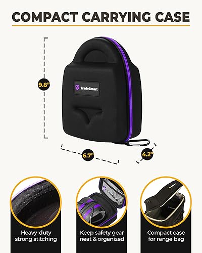Miniatura 3 de TRADESMART - Orejeras y gafas de seguridad para mujer, con estuche rígido morado