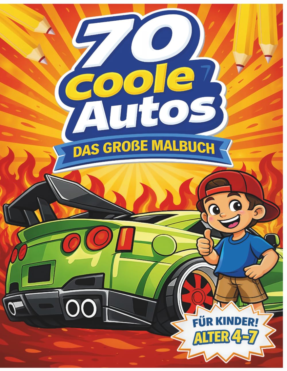 70 coole Autos: Das große Malbuch