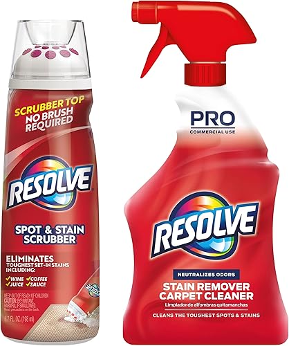 Resolve Limpiador de manchas y manchas para alfombras, elimina las manchas más duras, parte superior del fregador, no requiere cepillo, 6.7 onzas