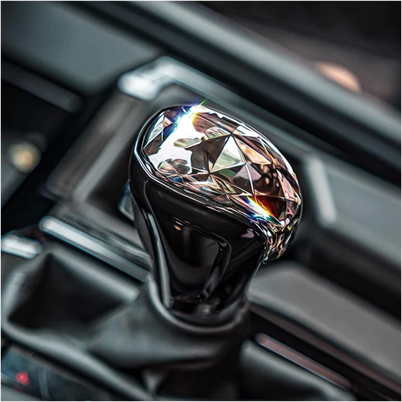 Axinda Center Console Shift Knob Cover for Honda Civic 22 23 24 25, for Honda CRV/HRV 23 24 25, for Honda Accord 2018 19 20 21 22 23 24 2025 Accessories, Bling Gear Shift Knob Cover, Crystal Style