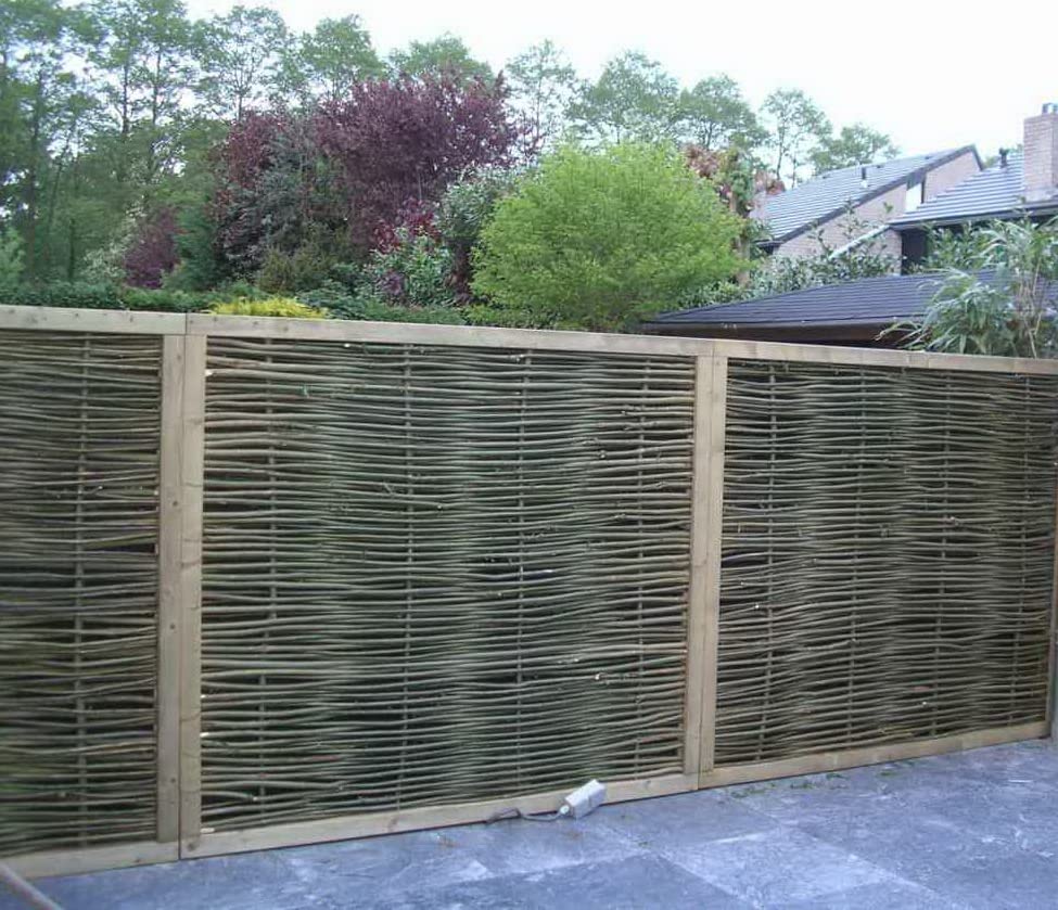 Noisetier écran de jardin noisette sur cadre 180x180cm