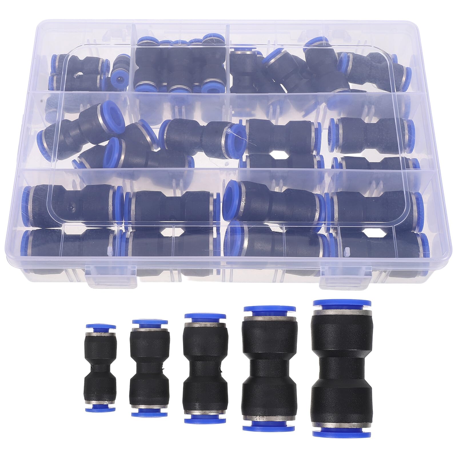 Kit de acoplamientos rápidos de plástico resuelve unión de mangueras de aire de 1/2 a 5/32