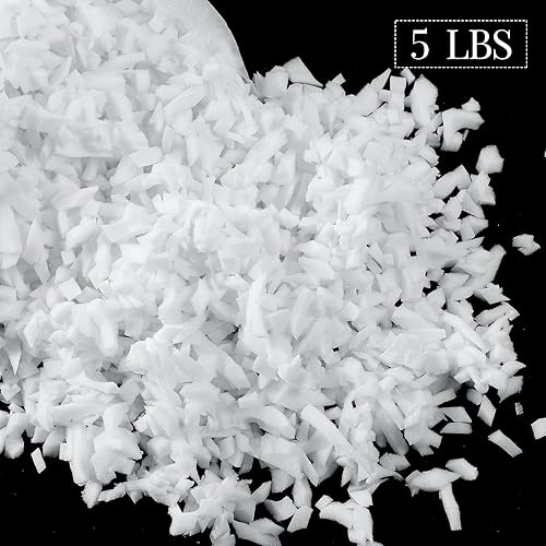 Miniatura 3 de Frienda Relleno de puf de 5 libras a granel, relleno de espuma viscoelástica, relleno de espuma suave triturada para relleno de puf, almohada de