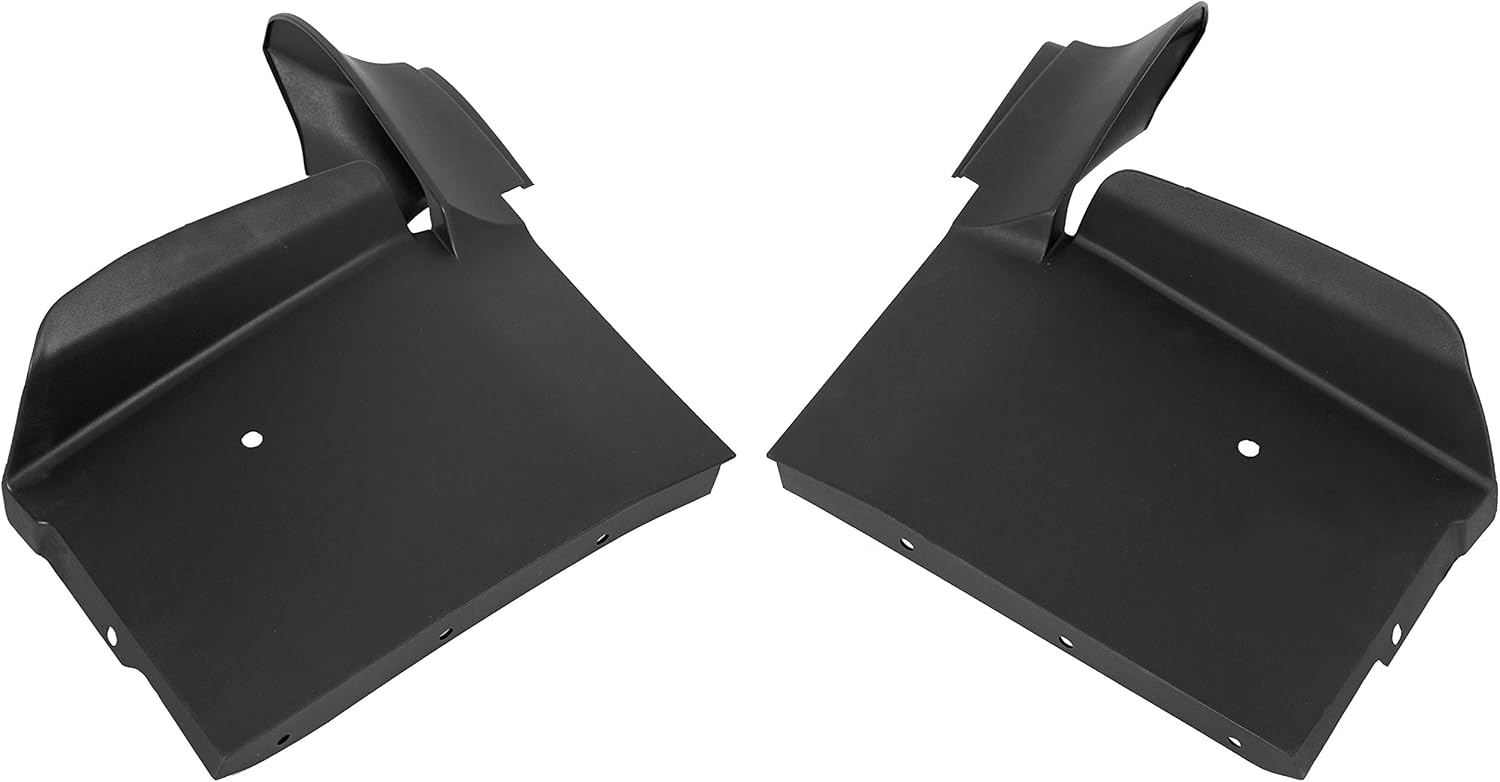 ECOTRIC Front Bumper Fillers ABS Plastic Compatible with 1979-1985 Cadillac ElDorado Black (Set of 4 PCS)