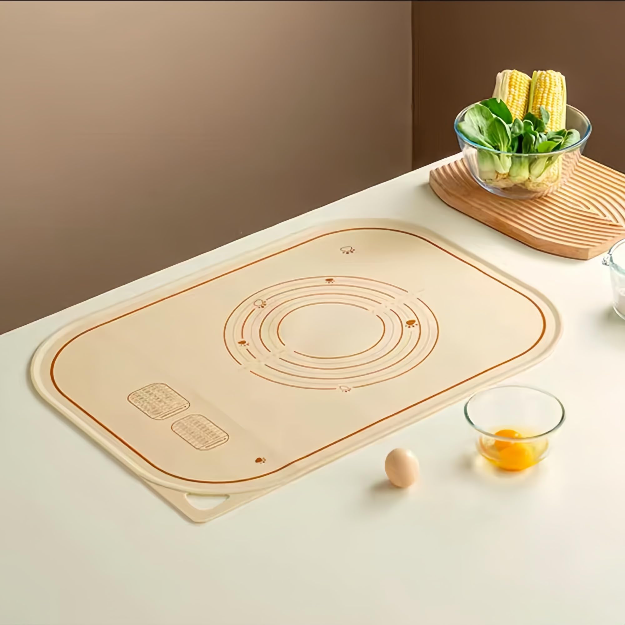 Alfombrilla de silicona para amasar, antiadherente, versátil para repostería y mostrador, ideal para hornear y preparar pan