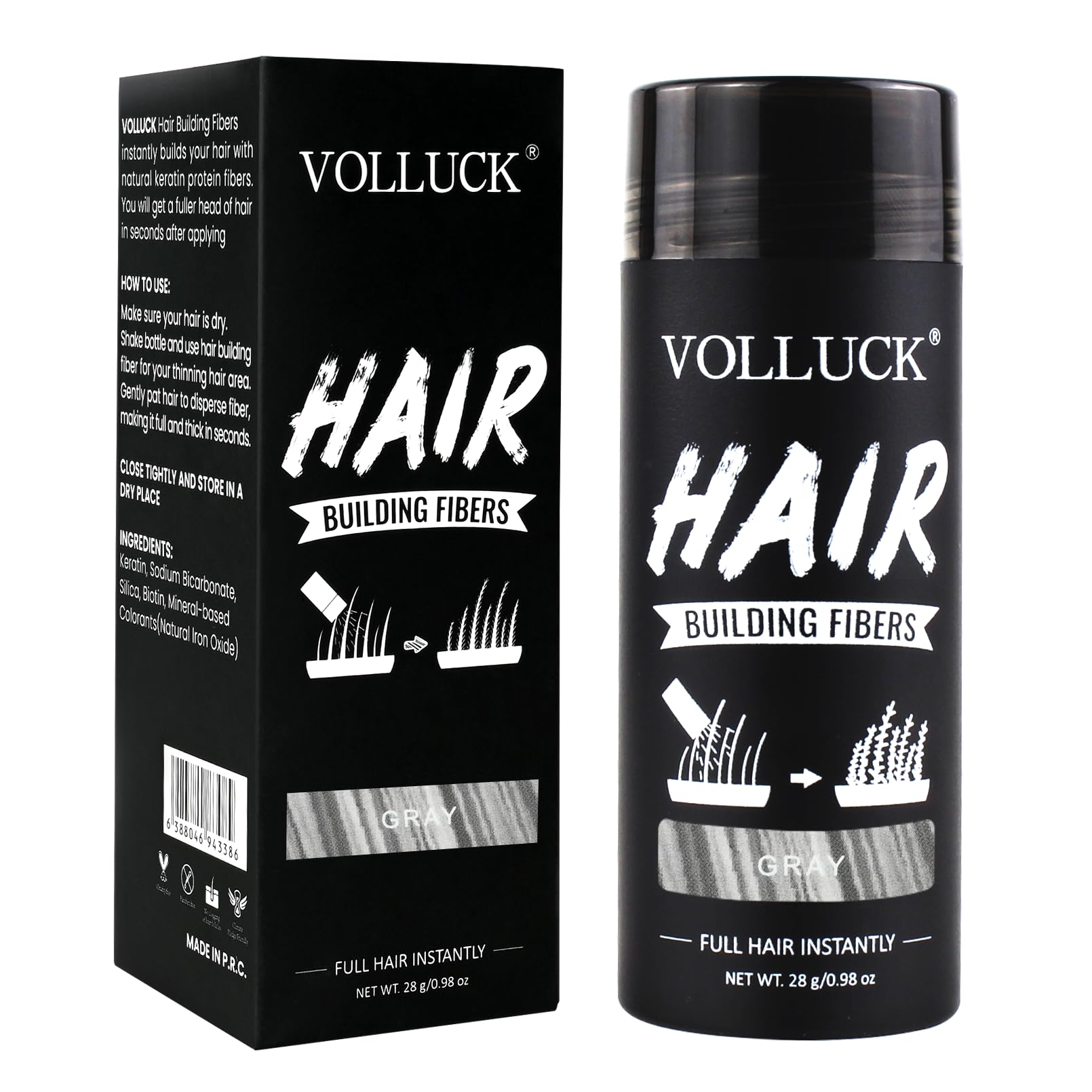 Streuhaar, Langanhaltend Haarpuder Frauen Männer, Haarverdichtung Ansatzpuder Haarprodukte fur Haarausfall, Das ideale Geschenk für Ehemann Ehefrau Vater