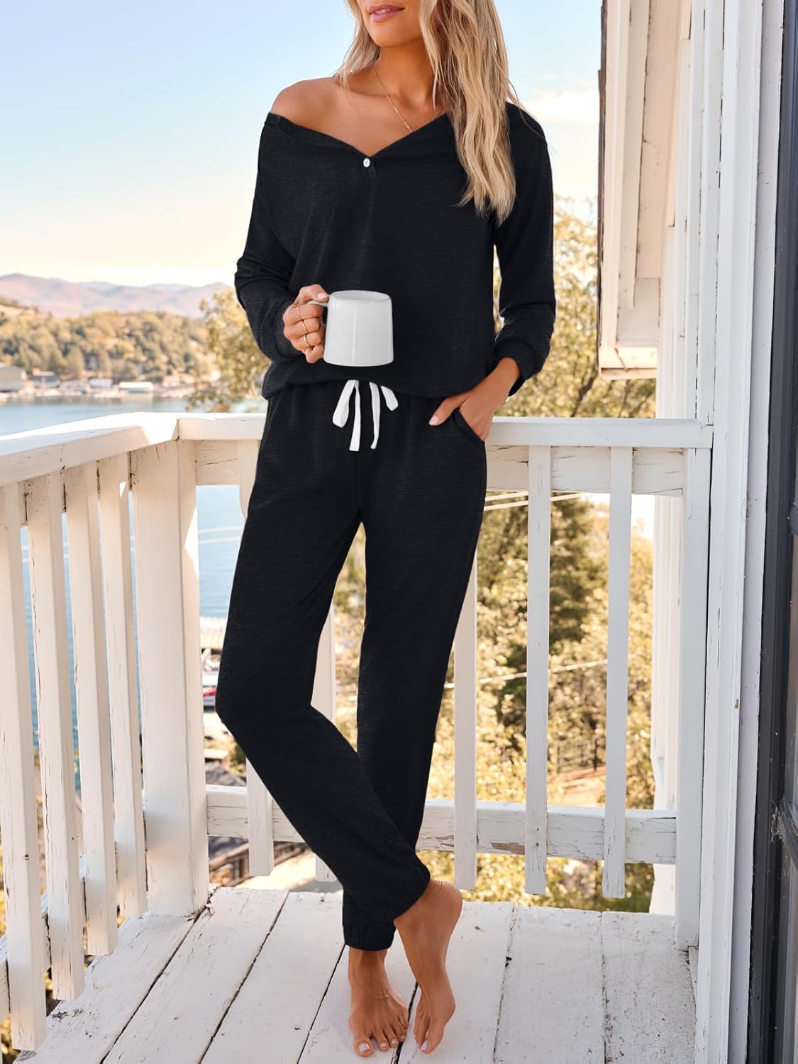 AUTOMET Lounge Sets for Women Comfy 2 Piece Pajamas Sets Fall Loungewear Pjs Outfits Sweatsuits with Sweatpants 2025 - Image 6