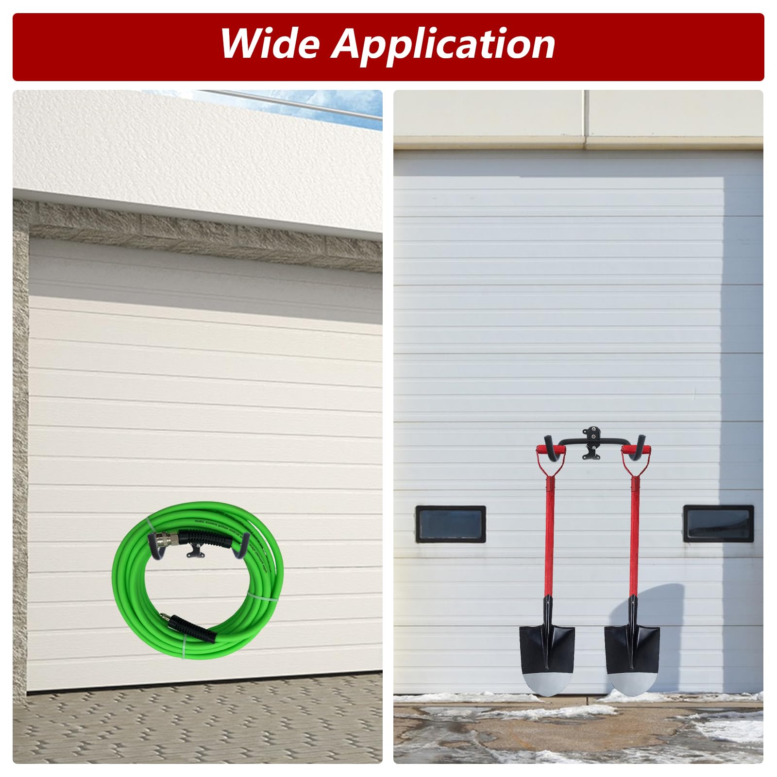 WOPPLXY Lot de 2 Porte Velo Mural, Support Velo Mural avec Rembourrage Extra Souple, Accroche Velos Murals Garage en Métal pour Garage Intérieur (Longueur réglable)