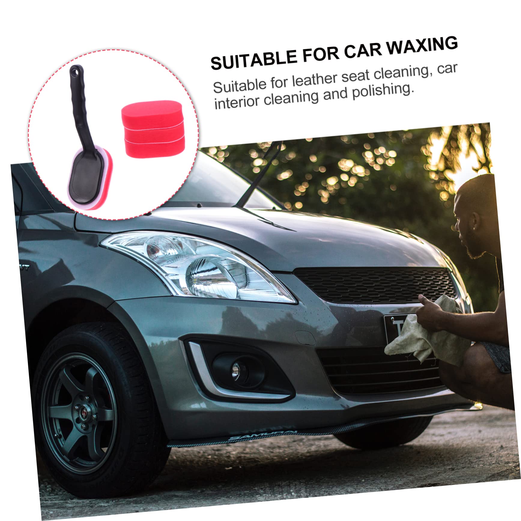 ABOOFAN 5pcs Car Wash Foaming Brush Polishing Brush for Detailing Wash and Wax