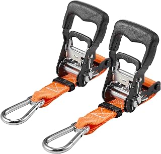 VEVOR Cinghie di Fissaggio Resistenti da 38,1 mm x 1,8 m con Moschettoni, Resistenza...