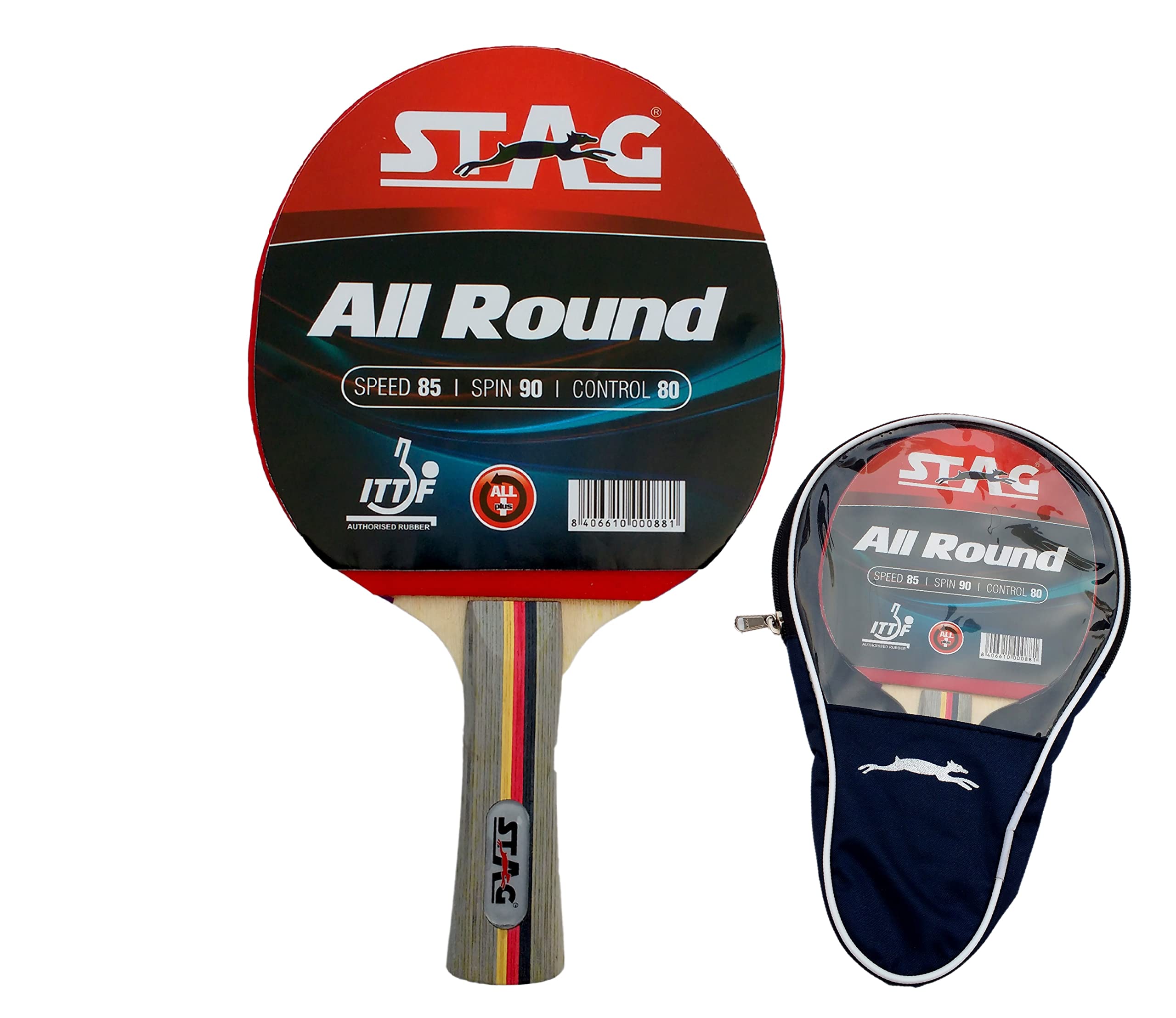 STAG ITTF Approved Rubber All Round Advanced Table Tennis Racquet | 180 grams | | Multicolour | Wood (B009Y7CPBC) Amazon Price History, Amazon Price Tracker