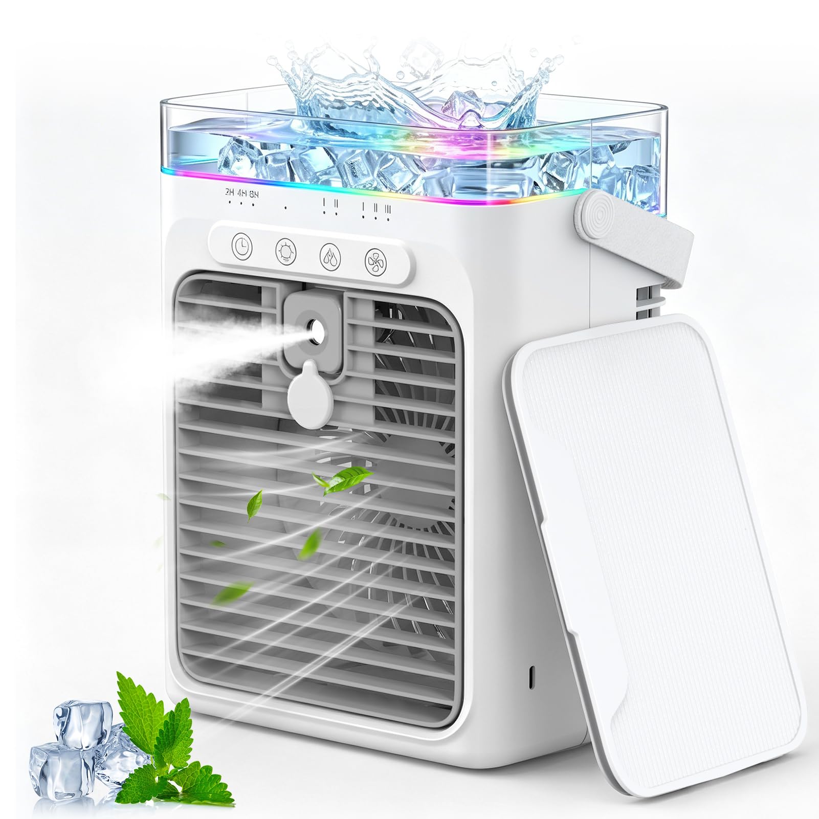 Portable Air Conditioner, 3-in-1 Evaporative Air Cooler with 3 Speeds & 2
