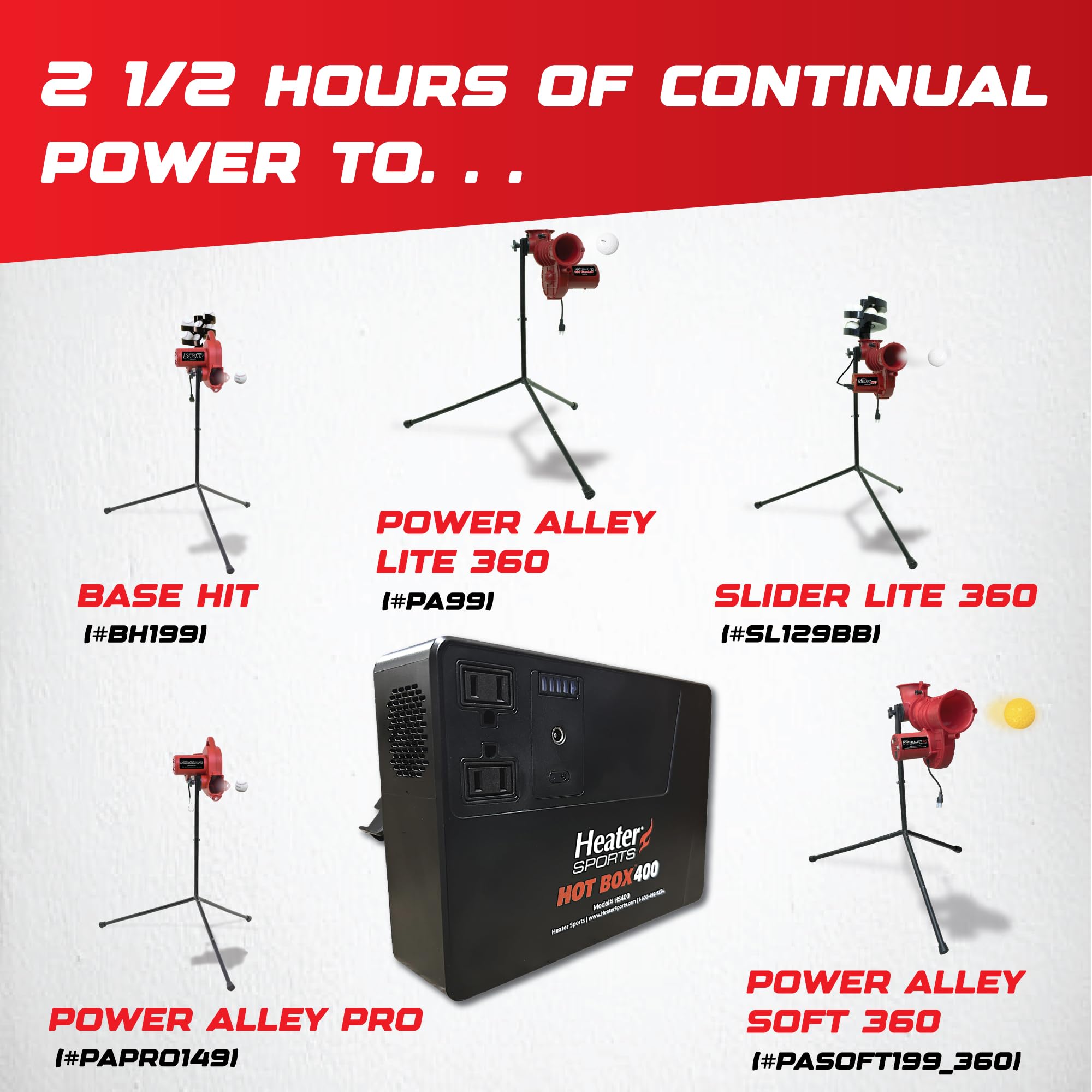 根鈴道場　Heater Power Alley 360 Heater Sports PowerAlley Lite 360 Baseball Pitching Machine