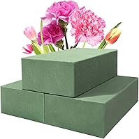 Ortarco 3 Pack Floral Foam Blocks 5.5x3.1x1.7" Wet & Dry Flower Foam for Arrangements, Crafts, DIY Decor