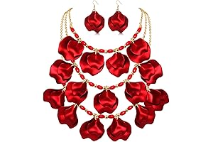 Nature's Elegance: Faerliiry Beaded Necklace and Earring Set