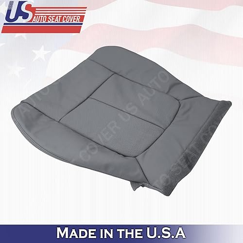 Miniatura 7 de Para Ford F150 2011 2012 2013 2014 Lariat Driver Bottom Perforado Cuero Cubierta Gris