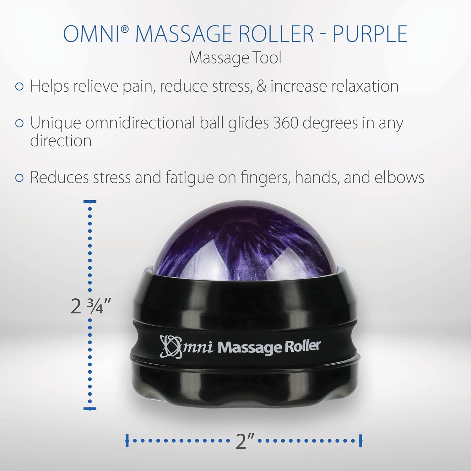 Omni Massage Roller Black Cap - Purple