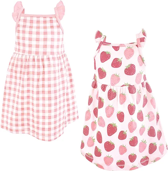 Hudson Baby Infant and Toddler Girls Cotton Dresses