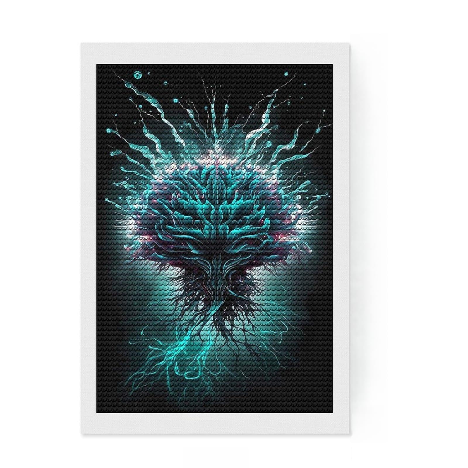 Junmoney Explosion of Neurons Full Drill Diamond Painting Kit 8"x12", for Teens, Boho Decor, Good for Quiet Evenings, Thoughtful Handmade Gift