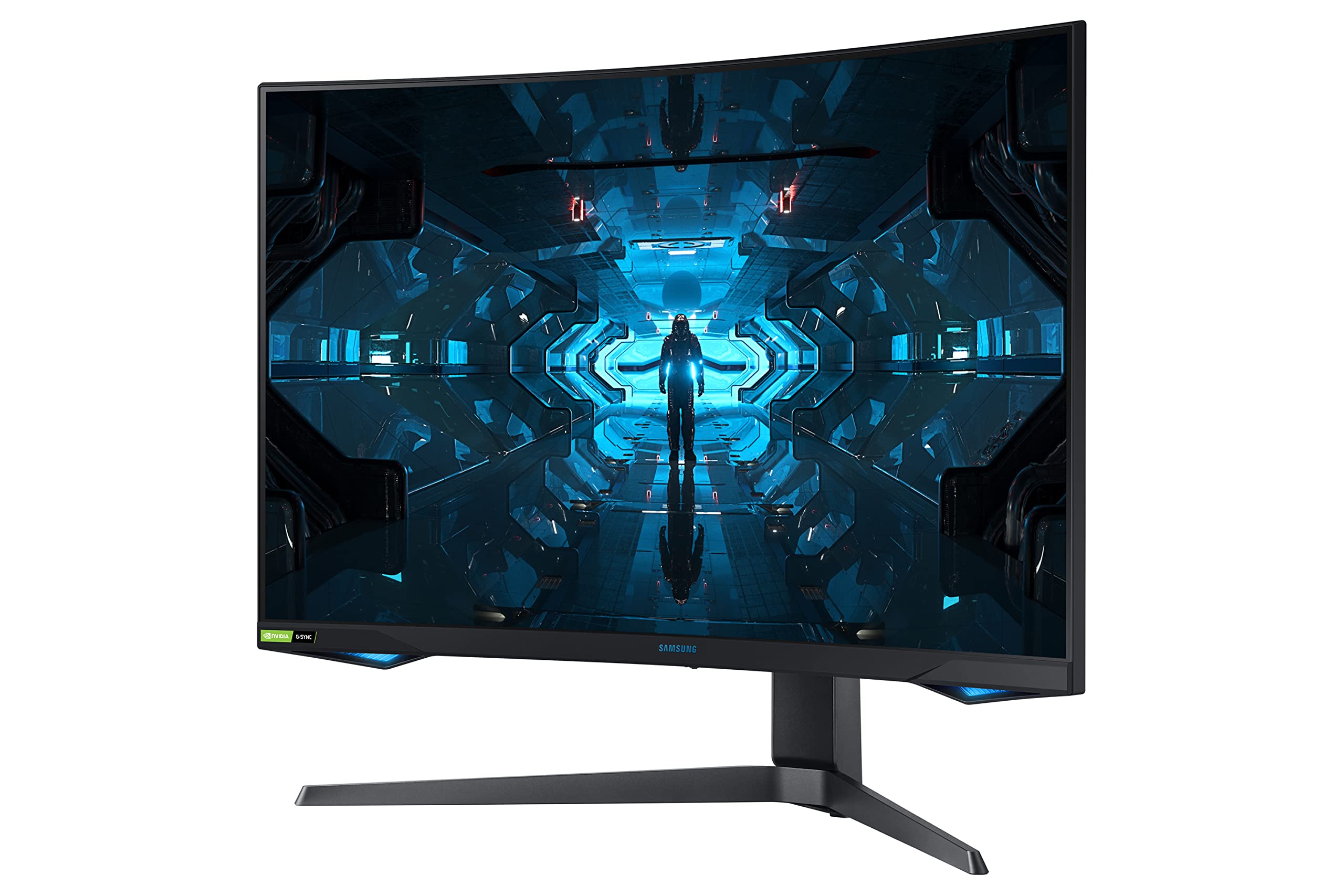 Samsung Monitor Gaming Odyssey G7 (C32G75), Curvo (1000R), 32", 2560x1440 (WQHD 2K), HDR 600, VA, 240 Hz, 1 ms, FreeSync Pro, G-Sync, HDMI, 2 USB 3, 2 Display Port, Ingresso Audio, HAS, Pivot