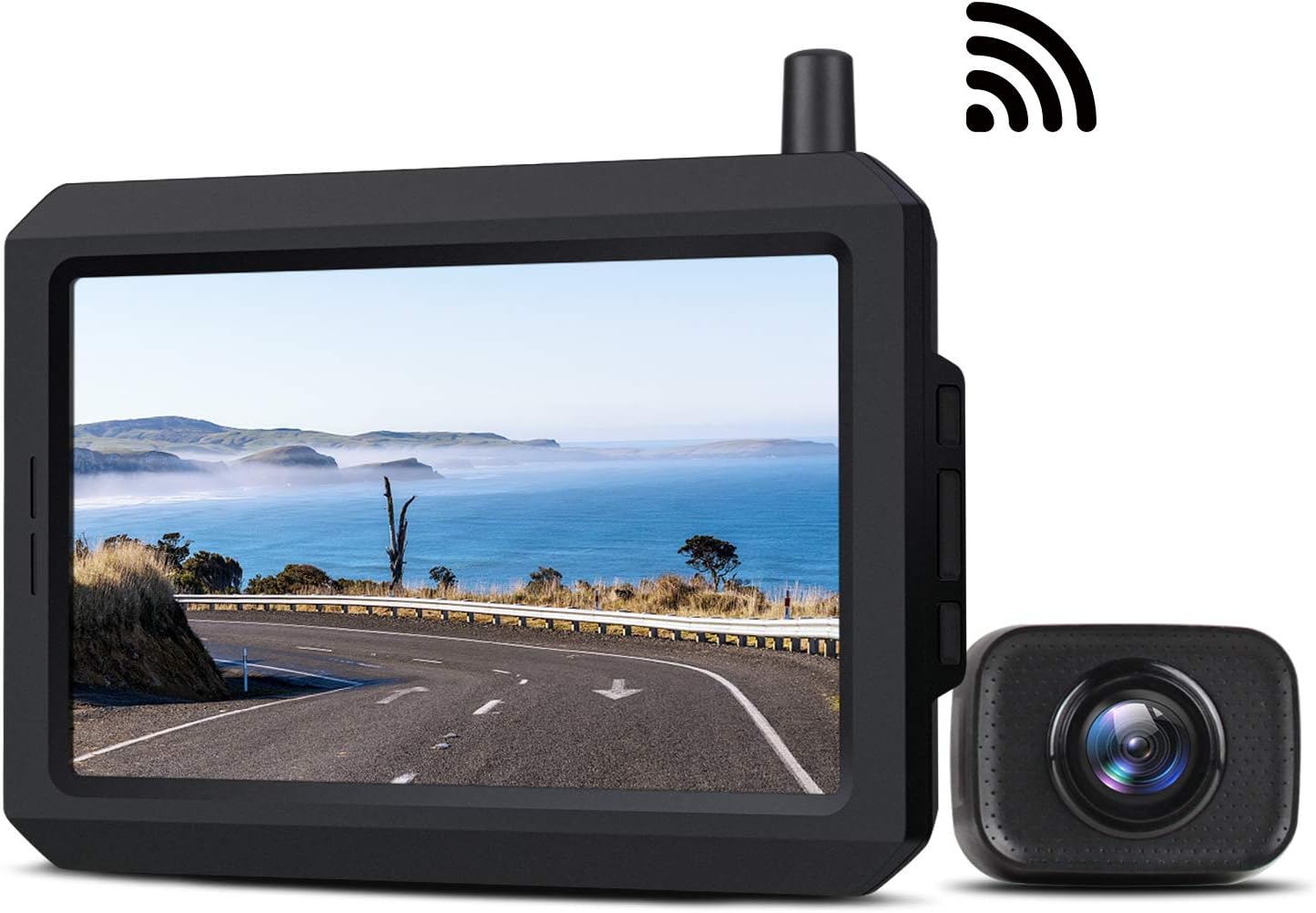 5 Inch Wireless Backup Camera Kit with Digital Signal, Waterproof Rear View Camera with 5″ TFT-LCD Monitor, Ideal for Sedans, Pickup Truck, SUV, Minivans (BOSCAM K7)
