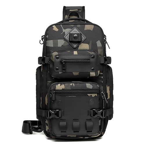 OZUKO Tactical Backpack Chest Sling Daypack (Camo)