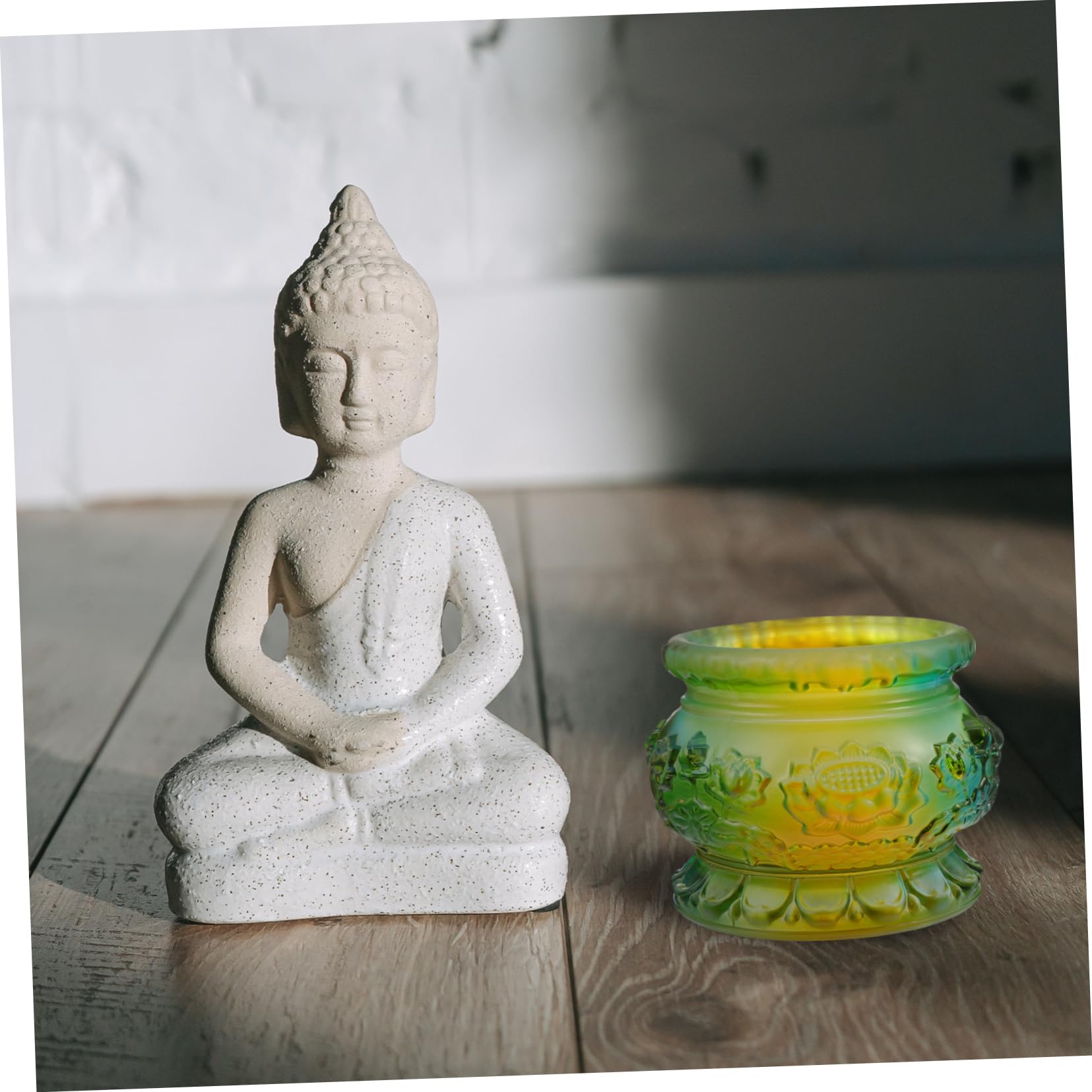 Lotus Räucherstäbchenhalter aus Glas, 1 Stück, Fein Verarbeitet | Hitzebeständig, Kreative Form mit Abgerundeten Kanten, Elegant, für Büro und Zuhause