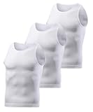 3 Pack Men's Gynecomastia Compression Shirt Slimming Shapewear Tummy for Men Sleeveless Workout Tank Top