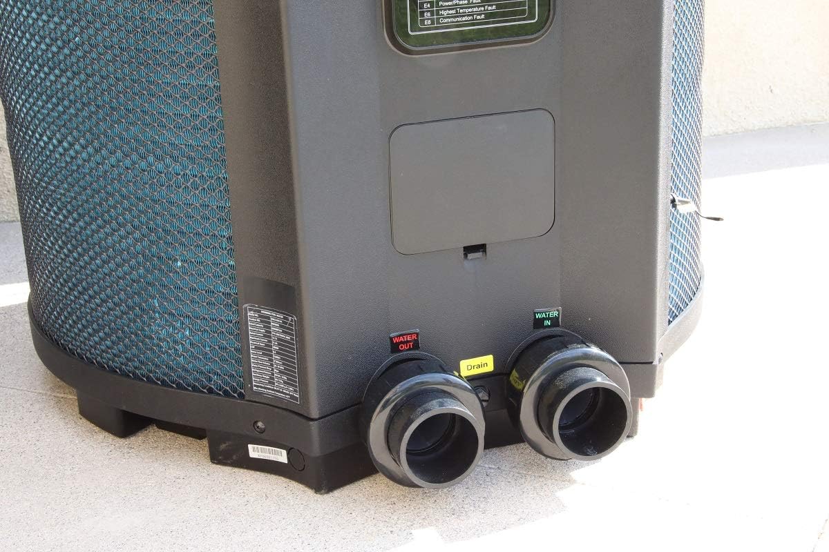 XtremepowerUS Super Quiet 65,000BTU Heat Pump Titanium Swimming Pool Heat Pump & Spa Heater Digital LED Heat Up Pool
