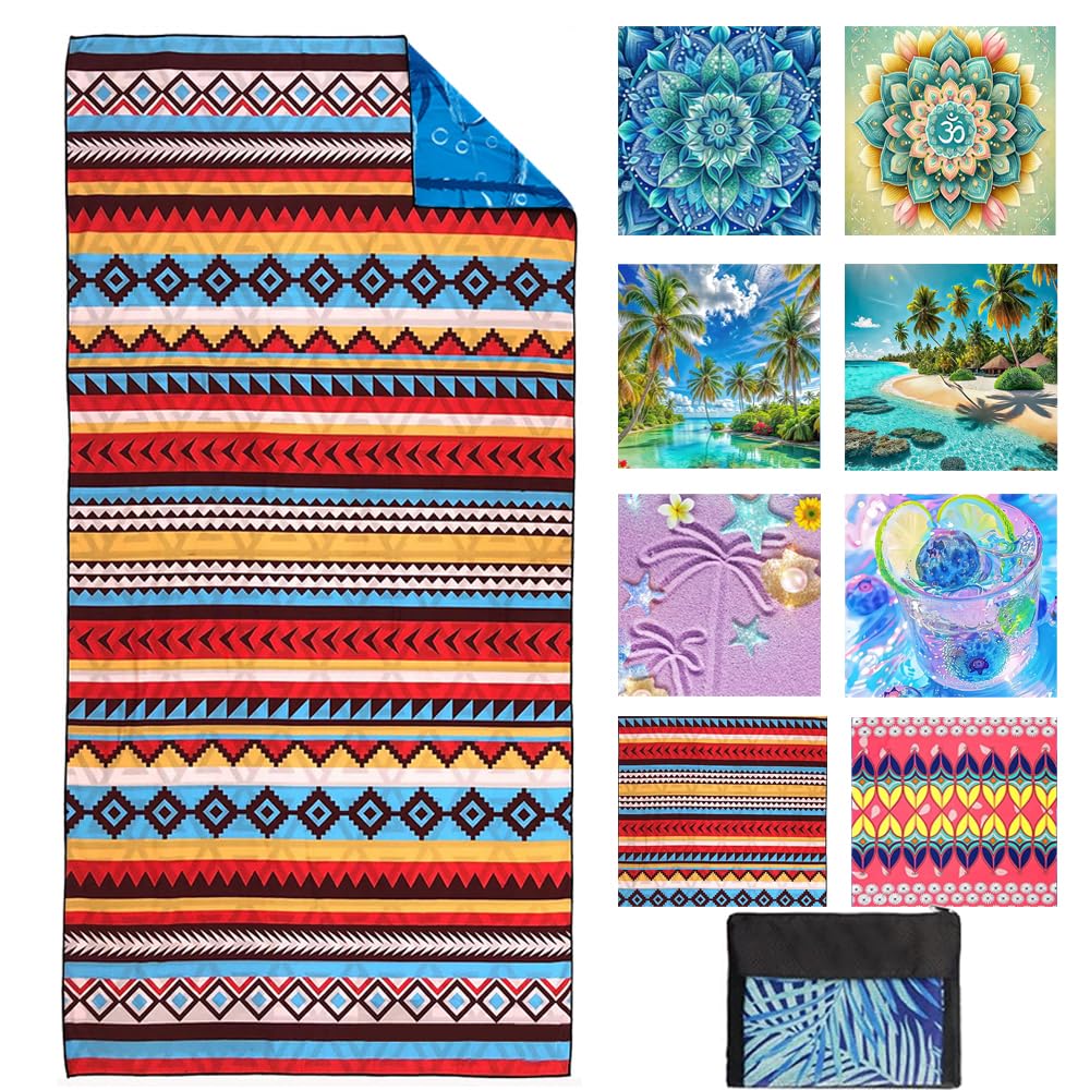 JAODFK Beach Towel, Microfibre Beach Towel, Sand-Free, XXL Quick-Drying Beach Towel, Women's Bath Towel, Beach Towel, Summer Beach Towel, Beach Accessories, Must Haves Gifts for Women, 180 x 80 cm