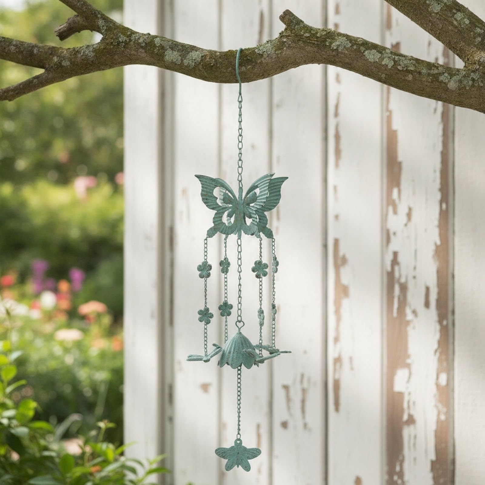 Carillon à Vent avec Papillon, Bleu