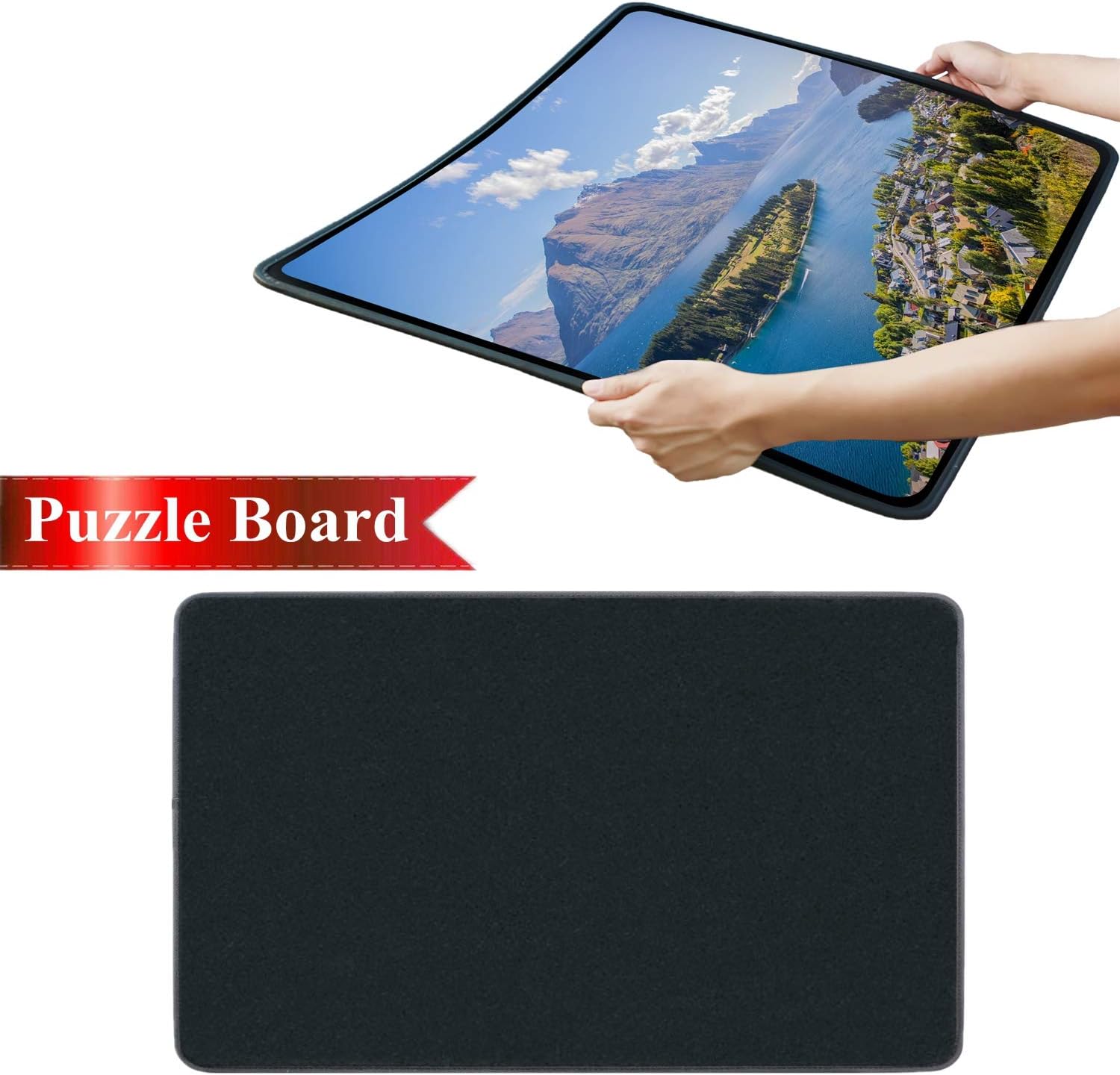 Puzzle Board Jigsaw Mat Smooth Puzzle Plateau Functional Sturdy Portable Board Work Separate Movable Jigsaw Puzzle Board up to 1000 Pieces by Ditome