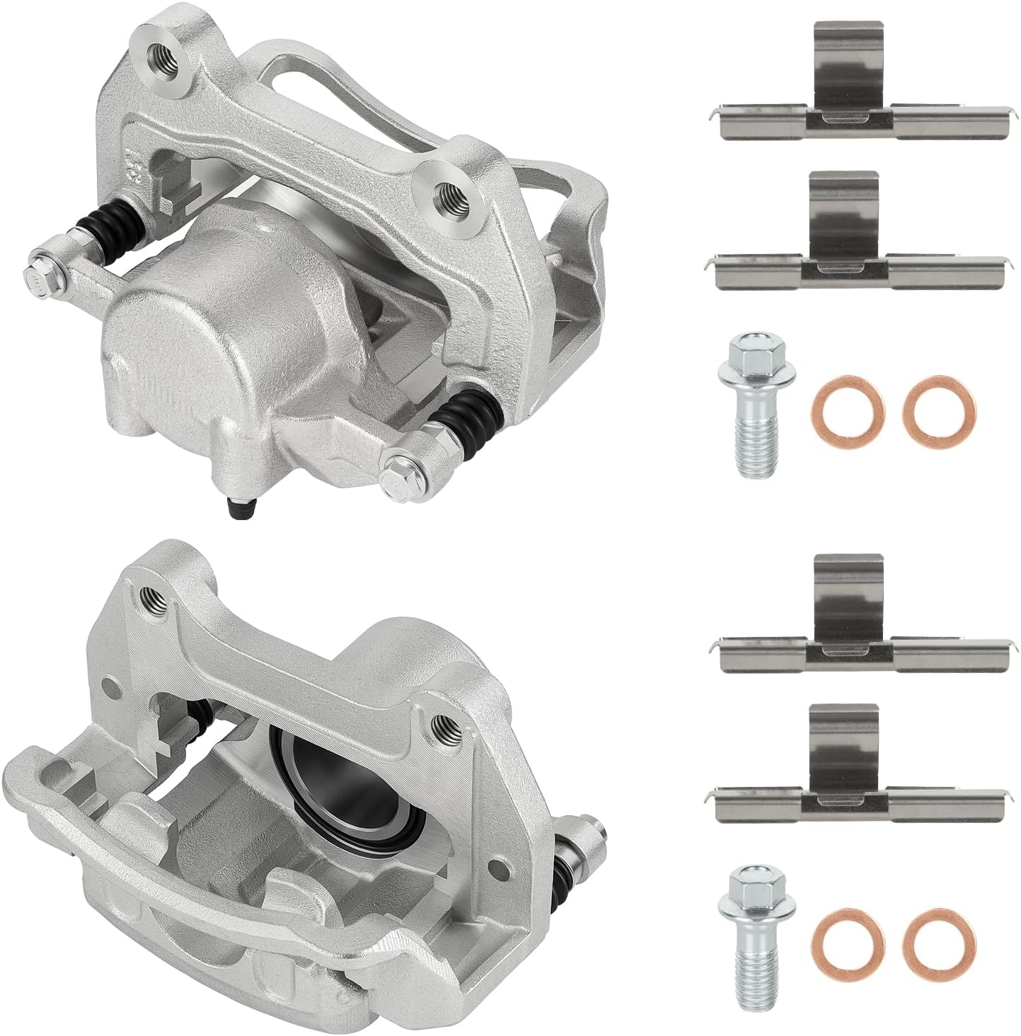 Rear Disc Brake Caliper Assembly w/Bracket for 2002-2018 Dodge Ram 1500, 2004-2009 Dodge Durango, 2007-2009 Chrysler Aspen, Replacement 18-B4836 18-B4837