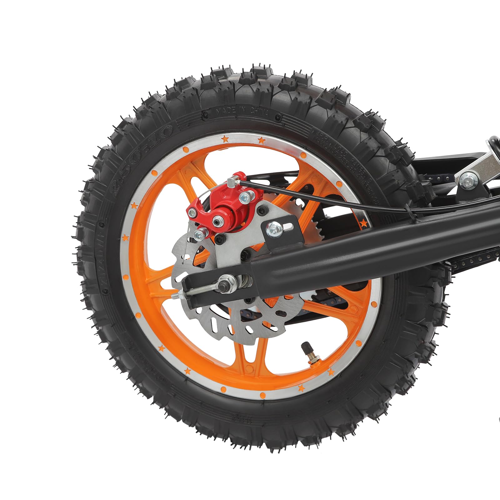 Dirt Bike de 49 cc, para niños, jóvenes, Crossbike de 2 tiempos, 10 pulgadas, método de arranque manual, frenos de disco, hasta 60 km/h, máx. 100 kg, Motorsport Pocket Crossbike (naranja)