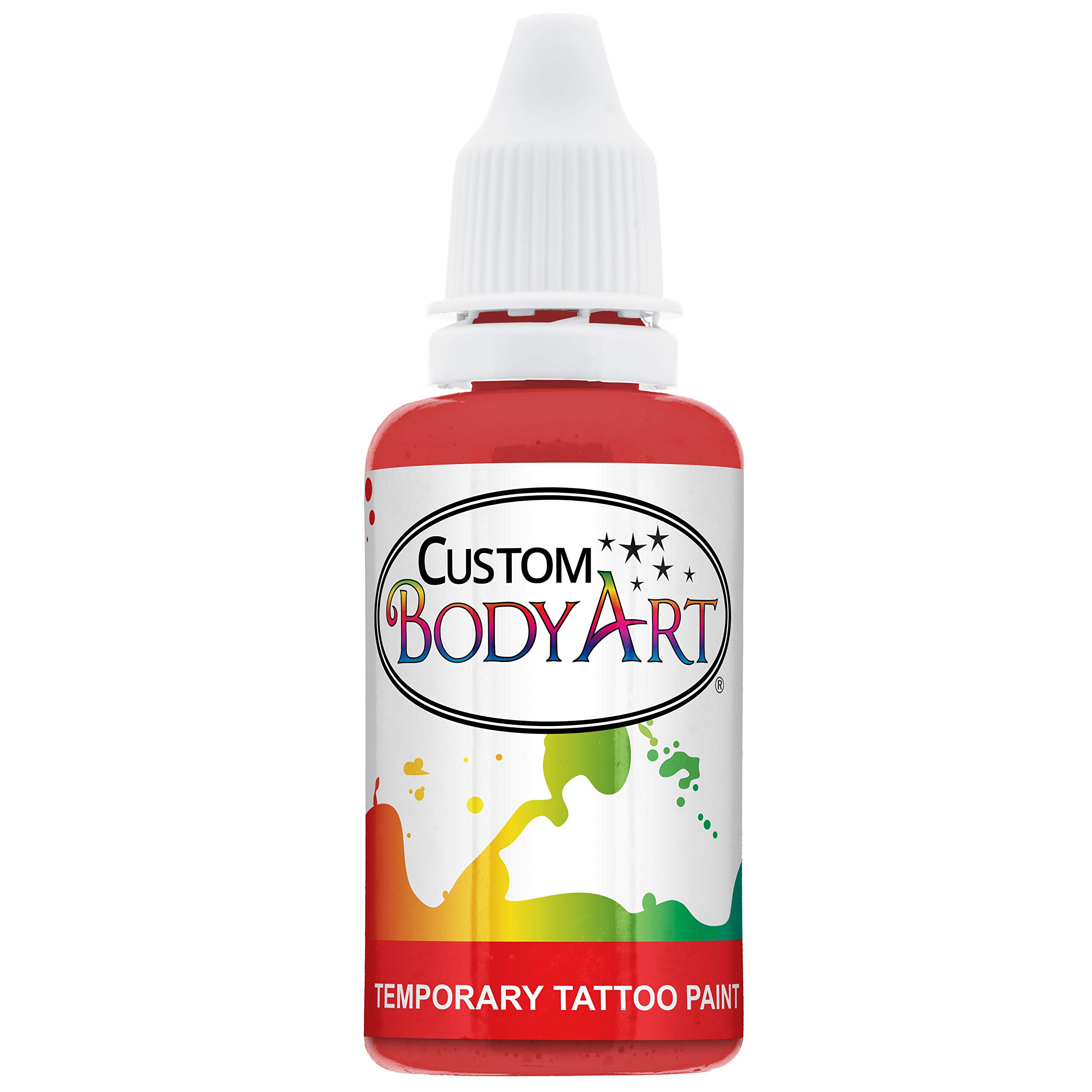 RED TEMPORARY TATTOO INK AIRBRUSH BODY ART PAINT 1-OZ