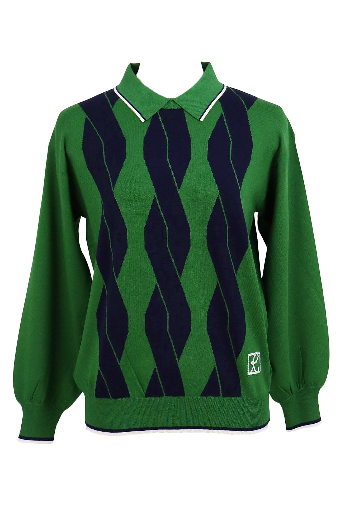 Amazon | [ジュンアンドロペ] ニットプルオーバー ケーブル柄衿