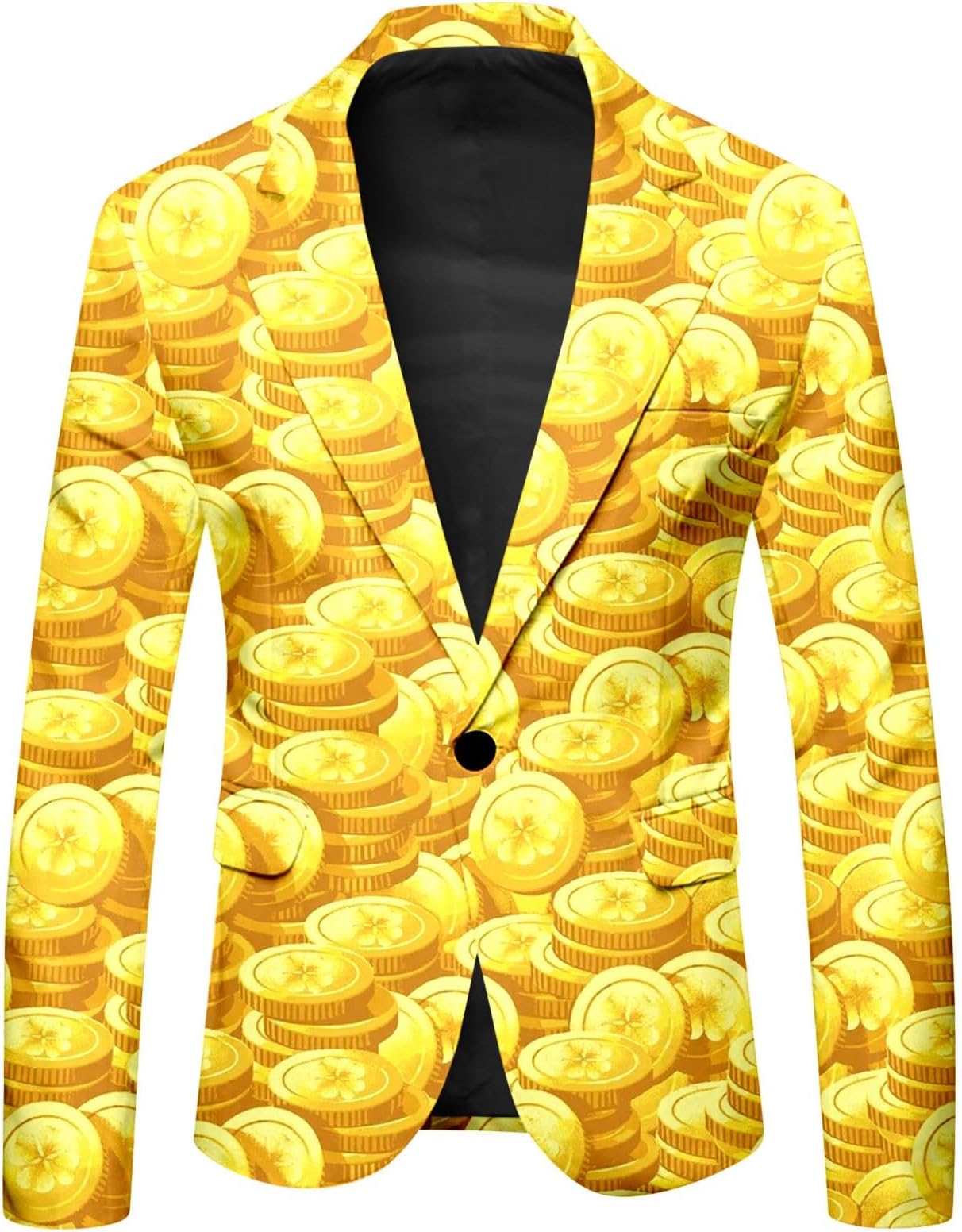 Generisch Men's with Decorative Press Studs Pockets for Festive Occasions Stylish Evening Wear at Special Events and Parties
