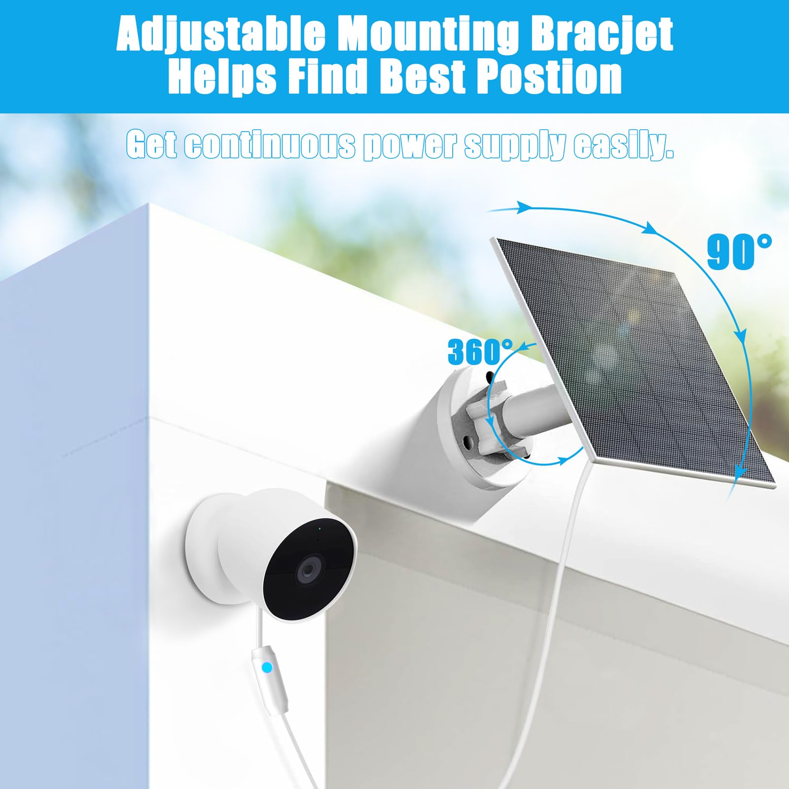 Amazon.com : 6W Solar Panel Compatible with Google Nest Camera
