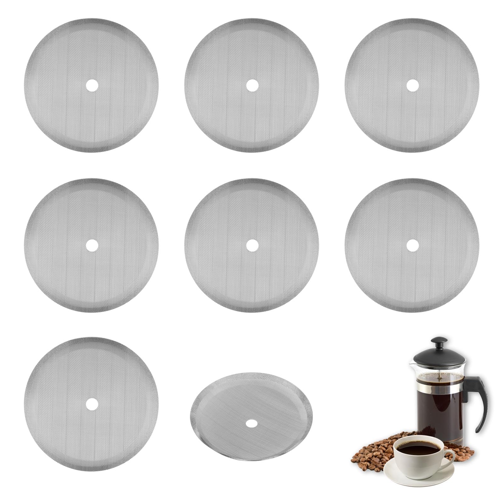 8x French Press Filters Replacements, 4